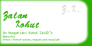 zalan kohut business card